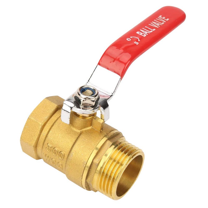 Hilitand Brass Ball Valve,1" DN25 Level Handle Brass Pipe Ball Valve Male and Female Thread - Image 1